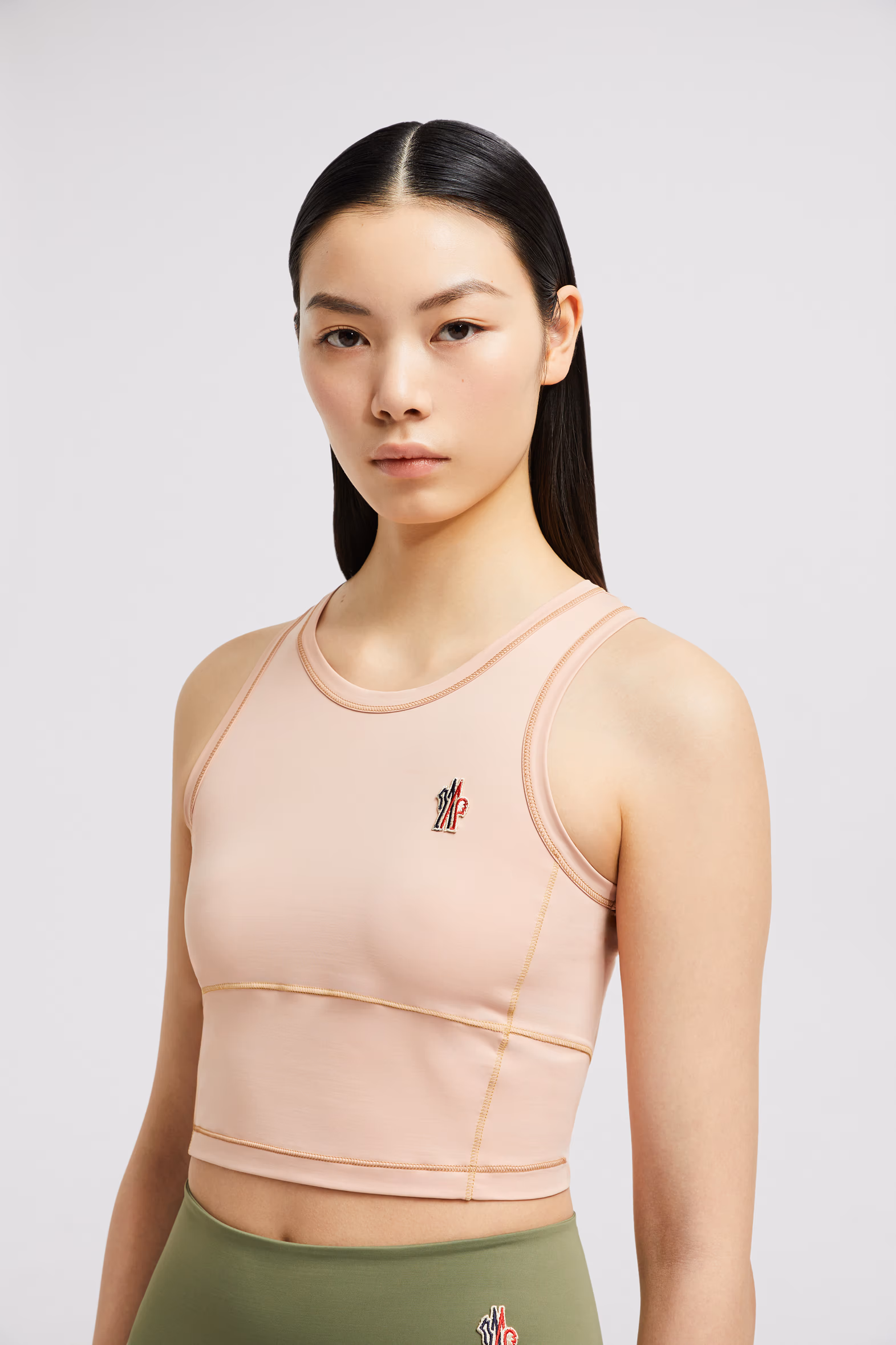 Logo Tank Top Women Pink Moncler 4
